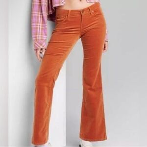 Wild Fable Low Rise Flare Corduroy Pants Rust — Size 0